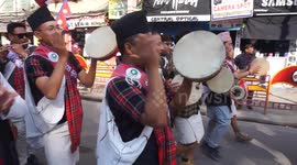 Nepalese take part in the Tamu Losar or New Year parade in Nepal