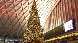 London Kings Cross during high-speed Southeastern and Eurostar train cancellations on New Year eve
