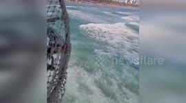 Police and Fire Department Rescue Drowning Victims in Sao Paulo, Brazil