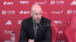 Nottm Forest 2-1 Man Utd: Erik ten Hag press conference in Nottingham, UK