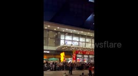 Fire erupts at Chinese plaza as iron flower performance incident unfolds