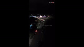 Sydney street adorned with vibrant holiday lights *Striking Drone Footage!*