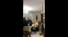 Grandpa Tries To Tend The Fire