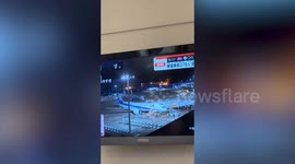 Scenes at Haneda Airport in Japan after plane catches fire following collision