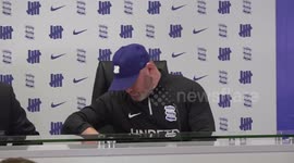 Archive footage of Wayne Rooney after he was sacked as Birmingham boss in Birmingham, UK