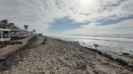 Massive Waves Flood California Beach Town
