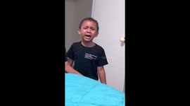Jerron wasn’t running in the house and ran into the wall and started crying.