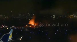 A plane with more than 300 passengers crashed into a military aircraft in Tokyo, Japan