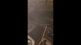 Driver shocked when his Mercdes-Benz fills with smoke in Thailand