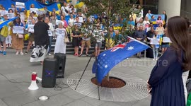 Emergency rally following Russian mission attack on Ukraine, Sydney, Australia