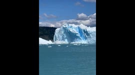 Perito Moreno Glacier calving: breathtaking moment captured as ice mass plunges into waters