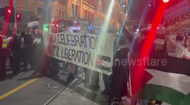 Melbourne new year's eve rally: anti-genocide activists advocate for Palestine