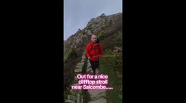 Surviving storm Gerrit: cliffside battle at 60mph winds