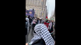 Pro-Palestine protesters rally at World Trade Center, NY, against Gaza conflict
