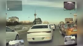 Double-decker ploughs through busy traffic as driver suddenly faints