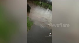 Hero saved woman and girl, three, from trapped sinking car during Storm Henk by smashing window