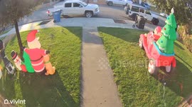 Lawnmower Destroys Christmas Decoration Cord