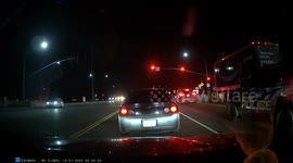 Apparent Illegal U-Turn Made Right In Front of Cop