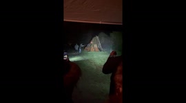 'If you can't stand the heat...' - Man gets 'floored' while lighting a bonfire