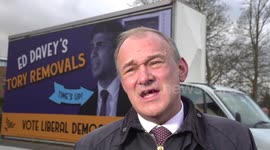 Sir Ed Davey campaigns in Guildford, UK