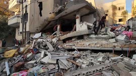 Gaza Homes Flattened In Israeli Air Attack