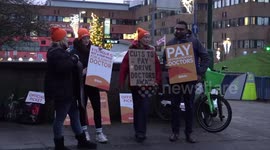 Junior doctors join picket line in London, UK
