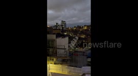 UK: Storm Henk – Strong Winds Topple Scaffolding In Greenwich 2