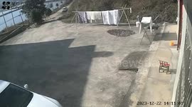 Car rolls downhill and crashes by the roadside after driver forgets handbrake