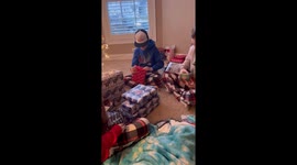 Grateful boy overwhelmed by double dose of unreal Christmas surprises