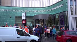 Junior doctors stage strike in Bristol, UK as six-day NHS walkout begins