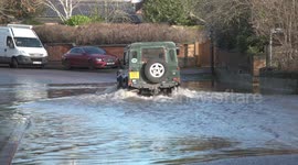 Storm Henk continues to cause chaos as river bursts bank flooding road in Derbyshire