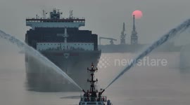 NE China port launches container ship route to South America