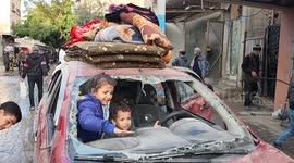 Gazans Evacuate from Nuseirat Refugee Camp After Israeli Warnings