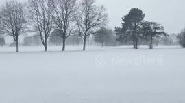 Winter's fury: snowstorm blankets Randers, Denmark in 1-meter high drifts