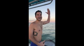 Florida man catches and chows down on grape thrown from boat meters away