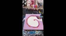 Gerbera Daisy Paint Pour