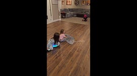 Sisters Take Hoverboard For a Spin