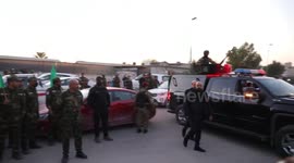 Iraqi paramilitary forces hold funeral for drone attack victims in Baghdad