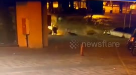 Manhole covers rocket into the air as Chinese boy ignites firecrackers thrown into drain
