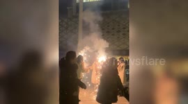 Young women almost roasted alive after holding sparklers over sewer that exploded
