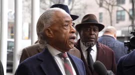 Reverend Al Sharpton leads NAN picket against Bill Ackman in New York, USA