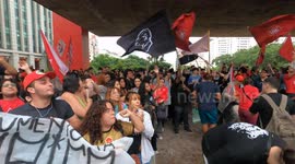 Estudantes fazem ato contra o aumento das tarifas e as privatizações, em São Paulo Brasil.