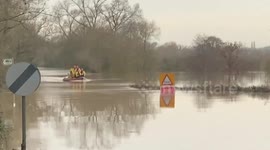 Heavy Flooding In Tirley, Tewkesbury, UK