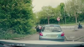 Shocking road rage sees MMA fighter take down TWO thugs in UK