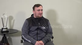 Luke Littler on the World Darts Championship final against Luke Humphries in London, UK