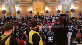 Protesters halt California State Capitol session, demand Gaza ceasefire