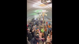 Kyiv residents seek shelter in subway amidst bombing threats