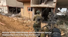IDF and Yahalom Unit Dismantle Hamas Infrastructure in High Rise District in Gaza