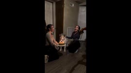 Joyful cultural celebration: Milwaukee family serenades beloved dog Luka on his birthday
