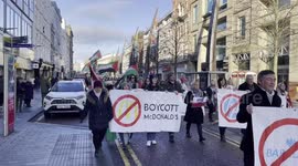 Pro-Palestinian march and rally in Belfast, UK